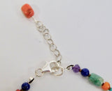 BRAVE MARY SALAZAR SILVER MULTI STONE BEAD BRACELET
