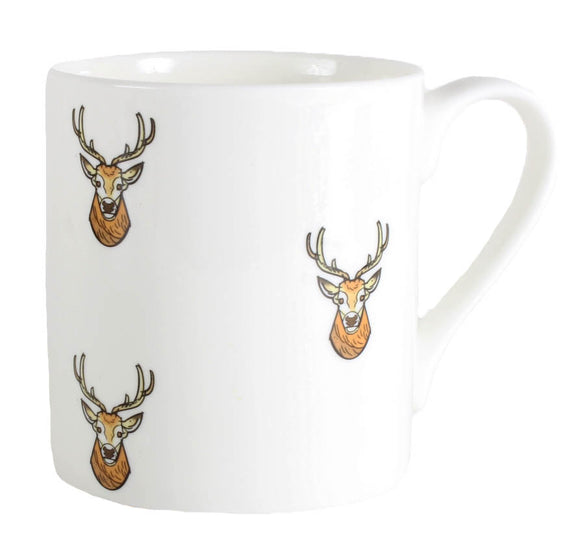 DAVID ASTER STAG ILLUSTRATION FINE BONE CHINA MUG