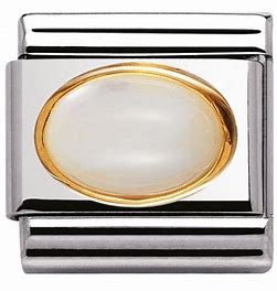 NOMINATION COMPOSABLE GOLD WHITE MOTHER OF PEARL LINK