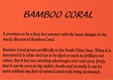 BRAVE SILVER BAMBOO OBLONG BEAD CORAL BRACELET