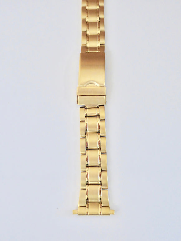 WATCH BRACELET GOLD PLATED CLIP FASTENER 18-24MM