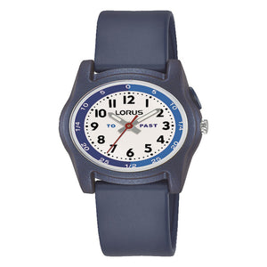 LORUS CHILDREN'S TIME TEACHER BLUE SILICONE STRAP WATCH