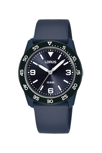 LORUS CHILDREN'S SPORTS ANALOGUE BLUE SILICONE STRAP WATCH