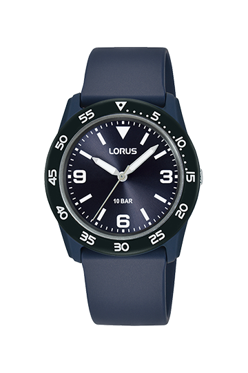 LORUS CHILDREN'S SPORTS ANALOGUE BLUE SILICONE STRAP WATCH