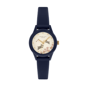 RADLEY LADIES' WOODLAND WANDERER  BLUE RESIN WITH JUMPING DOGS