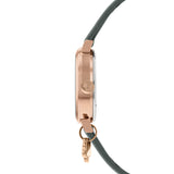 RADLEY LADIES' ANCHOR MEWS ROSE GOLD PLATED WITH CRYSTALS & GREEN STRAP