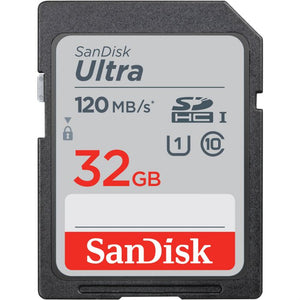 SANDISK ULTRA 32GB SDHC MEMORY CARD 120MB/S