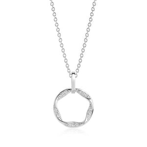 SIF JAKOBS CETARA PICCOLO SILVER & CUBIC ZIRCONIA NECKLACE