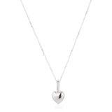 SIF JAKOBS CARO SILVER & WHITE CUBIC ZIRCONIA HEART NECKLACE