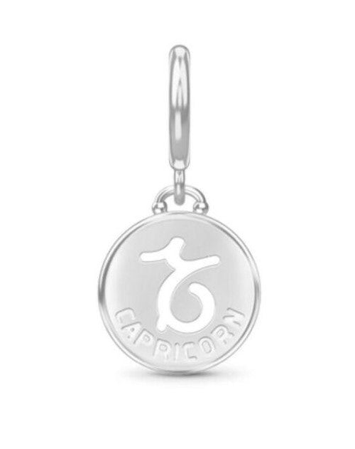 ENDLESS SILVER CAPRICORN ZODIAC COIN CHARM