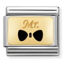 NOMINATION COMPOSABLE GOLD MR BOW TIE LINK