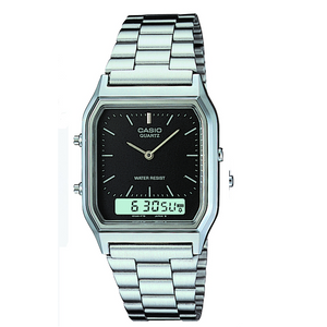 CASIO MEN'S SILVER CLASSIC ANALOGUE & DIGITAL WATCH