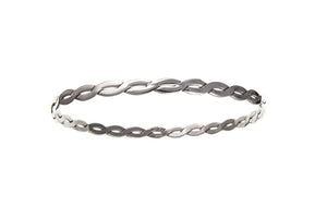 STERLING SILVER SOLID TWIST SLAVE BANGLE