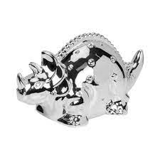 BAMBINO SILVER PLATED DINOSAUR MONEY BOX