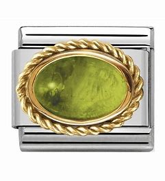 NOMINATION COMPOSABLE GOLD PERIDOT LINK