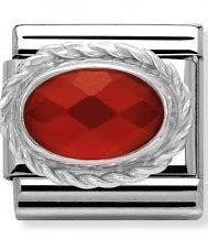 NOMINATION COMPOSABLE SILVER RED AGATE LINK