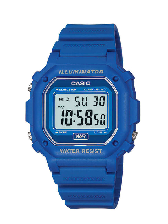 CASIO MEN'S RECTANGULAR BLUE DIGITAL WATCH