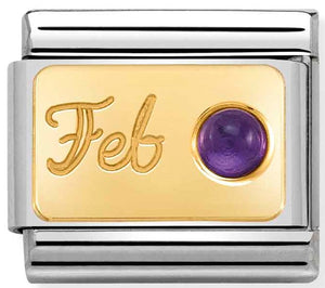 NOMINATION COMPOSABLE CLASSIC GOLD FEBRUARY LINK