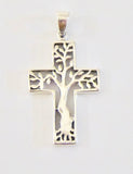 STERLING SILVER TREE OF LIFE CROSS PENDANT