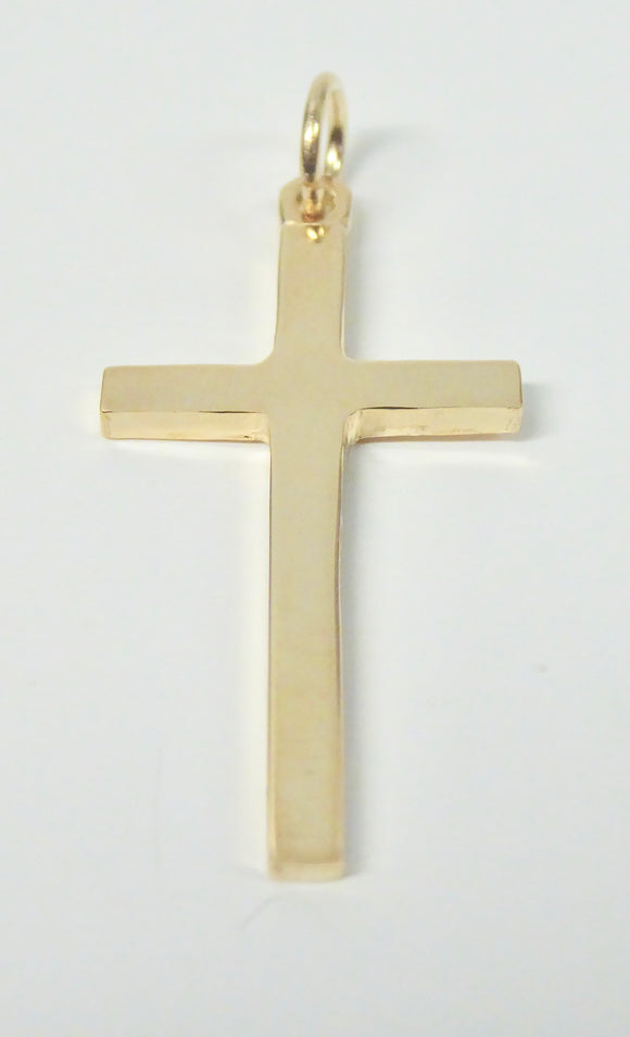 9CT GOLD PLAIN CROSS PENDANT