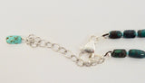 BRAVE MARY SALAZAR SILVER RAINBOW TURQUOISE BARREL BEAD NECKLACE 18"