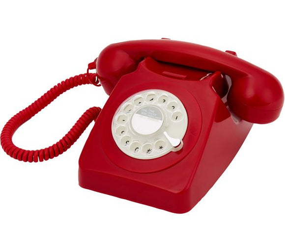 GPO 746 ROTARY RED TELEPHONE