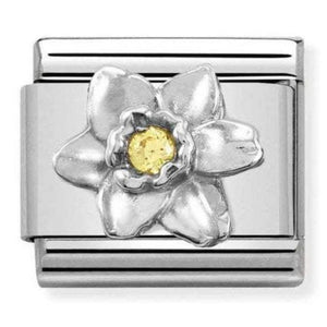 NOMINATION COMPOSABLE SILVER DAFFODIL LINK