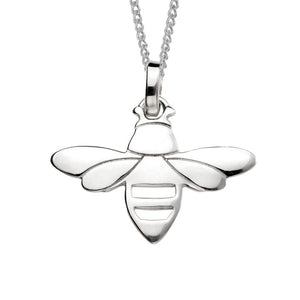 SILVER PLAIN BEE NECKLACE