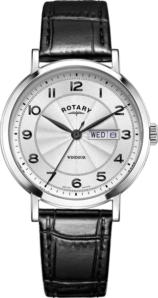 ROTARY MEN'S WINDSOR STAINLESS STEEL STRAP WATCH
