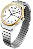 ROTARY MEN'S TWO TONE WATCH WITH EXPANDER BRACELET