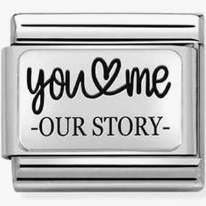 NOMINATION COMPOSABLE SILVERSHINE YOU & ME OUR STORY LINK
